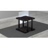 Furnitech 24" Art Deco End Table with Italian engineered Veneers and High Gloss Black Lacquer Solid wood Frame - Furnitech 24" Art Deco End Table with Italian engineered Veneers and High Gloss Black Lacquer Solid wood Frame