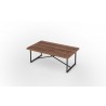 Furnitech Signature Home Collection X Coffee Table - Walnut Angle - Furnitech Signature Home Collection X Coffee Table - Walnut Angle