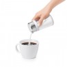 Oxo Good Grips Plastic Sugar Dispenser - 9oz Capacity - Sugar poured on Coffee