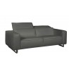Giadia Loveseat With Adjustable Neck Rest Cushions Dark Grey - Giadia Loveseat With Adjustable Neck Rest Cushions Dark Grey