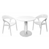 Polypropylene Shell With Aluminum Legs Side Chair - GOSSIP - White - Side - Set - Polypropylene Shell With Aluminum Legs Side Chair - GOSSIP - White - Side - Set