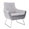 Kendrick Chair Light Grey Fabric - Front Angled - Kendrick Chair Light Grey Fabric - Front Angled