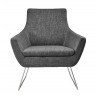 Kendrick Chair Charcoal Grey Fabric - Front - Kendrick Chair Charcoal Grey Fabric - Front