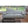 Giadia Sofa With Adjustable Neck Rest Cushions - Light Grey - Giadia Sofa With Adjustable Neck Rest Cushions - Light Grey