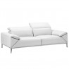 Giadia Sofa With Adjustable Neck Rest Cushions - White - Giadia Sofa With Adjustable Neck Rest Cushions - White