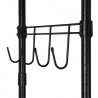 Garment Rack with Adjustable Shelves with Hooks - Black - Hanger Close-Up - Garment Rack with Adjustable Shelves with Hooks - Black - Hanger Close-Up