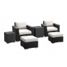 Solana Wicker Club Chair With Cushions - In Set with White BG - Solana Wicker Club Chair With Cushions - In Set with White BG