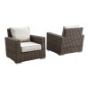 Coronado Wicker Club Chair With Cushions - Front and Back - Coronado Wicker Club Chair With Cushions - Front and Back