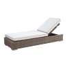 Coronado Wicker Adjustable Chaise With Cushions - White BG - Coronado Wicker Adjustable Chaise With Cushions - White BG