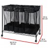  Triple Storage Organizer and Laundry Sorter - Dimensions -  Triple Storage Organizer and Laundry Sorter - Dimensions