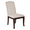 Hanson Dining Chair - White Linen Fabric - Hanson Dining Chair - White Linen Fabric
