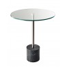 Blythe End Table - Steel - Black Marble - Blythe End Table - Steel - Black Marble