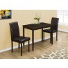 Monarch Specialties Dining Set - 3pcs Set - Monarch Specialties Dining Set - 3pcs Set