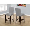 Dining Chair - 2pcs / Brown Leather-look Counter Height - Dining Chair - 2pcs / Brown Leather-look Counter Height
