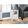 Accent Table Night Stand With Storage - White - Accent Table Night Stand With Storage - White