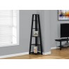 Monarch Specialties Bookcase - 72"H - Black Corner Accent Etagere - Monarch Specialties Bookcase - 72"H - Black Corner Accent Etagere