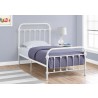 Bed - Twin Size With White Metal Frame Only - Bed - Twin Size With White Metal Frame Only