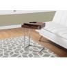 Accent Table - Walnut / Chrome Metal With A Drawer - Accent Table - Walnut / Chrome Metal With A Drawer
