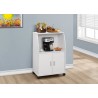 Kitchen Cart - 33"h / White On Castors