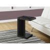 Accent Table - Black / Grey Marble-look Top - Accent Table - Black / Grey Marble-look Top
