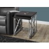 Nesting Table - 2pcs Set / Grey With Chrome Metal - Nesting Table - 2pcs Set / Grey With Chrome Metal