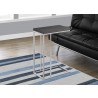 Accent Table - Grey With Chrome Metal - Accent Table - Grey With Chrome Metal