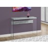 Console Table - Grey Cement With Tempered Glass - Console Table - Grey Cement With Tempered Glass