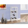 White Metal Wine Bottle And Glass Rack