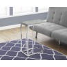 Accent Table - Grey Cement With Chrome Metal - Accent Table - Grey Cement With Chrome Metal