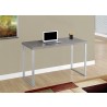 Computer Desk - 48"l / Dark Taupe / Silver Metal - Computer Desk - 48"l / Dark Taupe / Silver Metal