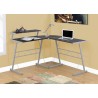 34"L - Cappuccino Top / Silver Metal