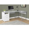 Computer Desk - 80"L White Cement-Look
