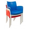 Polypropylene Shell With Aluminum Legs Side Chair - ICE-A - Color Variations - Polypropylene Shell With Aluminum Legs Side Chair - ICE-A - Color Variations