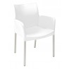 Polypropylene Shell With Aluminum Legs Side Chair - ICE-A - White - Polypropylene Shell With Aluminum Legs Side Chair - ICE-A - White