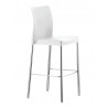 Polypropylene Shell And Aluminum Legs Barstool - ICE-B - White - Polypropylene Shell And Aluminum Legs Barstool - ICE-B - White