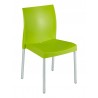 Polypropylene Shell With Aluminum Legs Side Chair - WIC-10 - Leaf - Polypropylene Shell With Aluminum Legs Side Chair - WIC-10 - Leaf