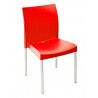 Polypropylene Shell With Aluminum Legs Side Chair - WIC-10 - Rojo - Polypropylene Shell With Aluminum Legs Side Chair - WIC-10 - Rojo