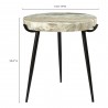 Moe's Home Collection Brinley Marble Accent Table  - With dimensions - Moe's Home Collection Brinley Marble Accent Table  - With dimensions