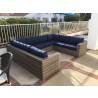 Del Rey 8-Piece Sectional Deep Seating Group - Indigo Cushion