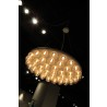 Ruby Pendant Lamp - Lit at Night