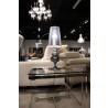 Daniel Table Lamp Silver Carbon Steel Fabric - Front