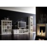 HALIFAX White Mahogany TV Console & Media Center - Lifestyle - HALIFAX White Mahogany TV Console & Media Center - Lifestyle