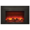 Sierra Flame 34" Insert Insert with Dual Steel Surround - Front - Sierra Flame 34" Insert Insert with Dual Steel Surround - Front
