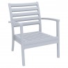 Artemis XL Club Seating Set 7 Piece with Sunbrella® Cushions - Chair Silver Gray - Artemis XL Club Seating Set 7 Piece with Sunbrella® Cushions - Chair Silver Gray