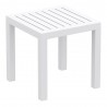 Artemis XL Club Seating Set 7 Piece with Sunbrella® Cushions - End Table White - Artemis XL Club Seating Set 7 Piece with Sunbrella® Cushions - End Table White