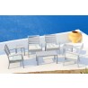 Artemis XL Club Seating Set 7 Piece with Sunbrella® Cushions - Silver Gray LIfestyle - Artemis XL Club Seating Set 7 Piece with Sunbrella® Cushions - Silver Gray LIfestyle