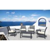 Artemis XL Club Seating Set 7 Piece with Sunbrella® Cushions - Lifestyle Dark Gray - Artemis XL Club Seating Set 7 Piece with Sunbrella® Cushions - Lifestyle Dark Gray