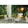 Artemis XL Club Seating Set 7 Piece with Sunbrella® Cushions - White Lifestyle  - Artemis XL Club Seating Set 7 Piece with Sunbrella® Cushions - White Lifestyle 