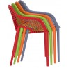 Outdoor Dining Arm Chair - Stacked - Outdoor Dining Arm Chair - Stacked