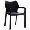 Diva Resin Outdoor Dining Arm Chair Black - Diva Resin Outdoor Dining Arm Chair Black
